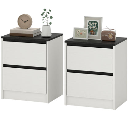 Modern bedside tables with drawers — Set of 2