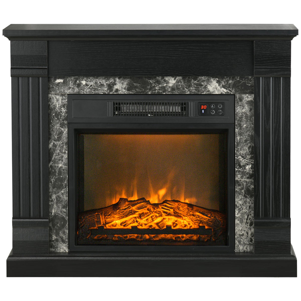 Electric fireplace mantel freestanding heater