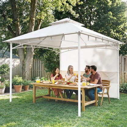 3x3m Double Roof Gazebo with Storage