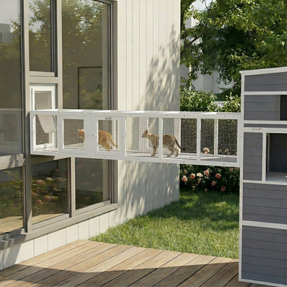 Outdoor Cat Tunnel Modular 8 Doors 98 Inch