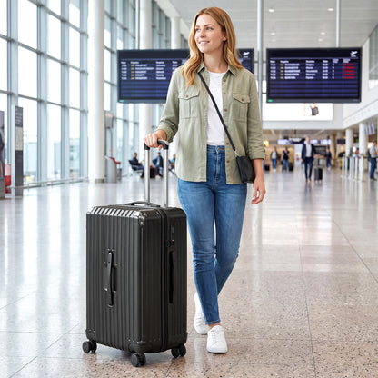 Maleta rígida 61 cm protección de esquinas cerradura TSA