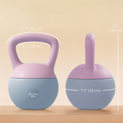 Pesa rusa flexible de 8 kg con mango antideslizante — violeta