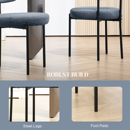 Juego de 4 sillas de comedor modernas acolchadas
