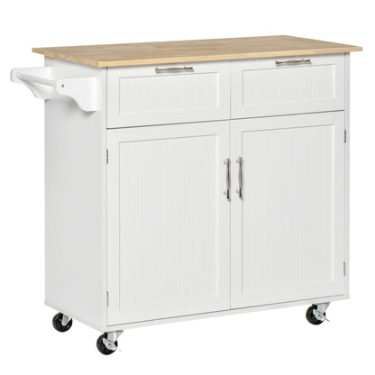 Isla de cocina con ruedas, almacenamiento y cajones