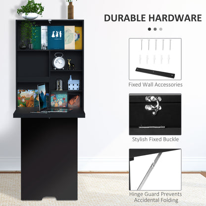 Wall mounted fold out convertible desk