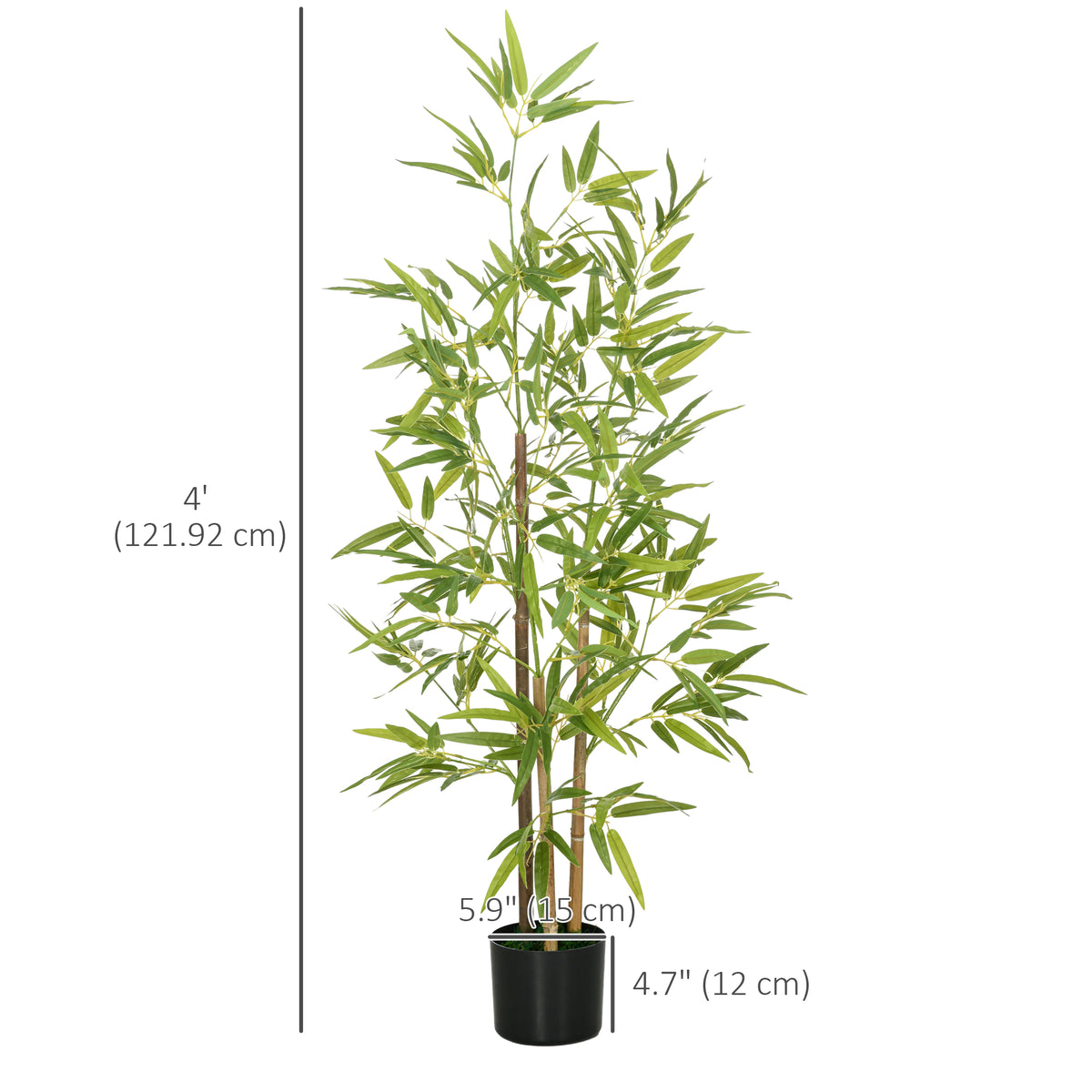 Artificial Bamboo Trees in Pot 6 ft — Set of 2
