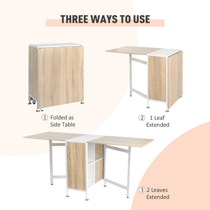 Folding drop leaf dining table