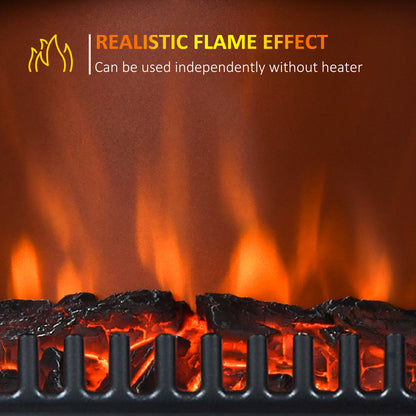 Freestanding Electric Fireplace Wood Flame Effect 750/1500W
