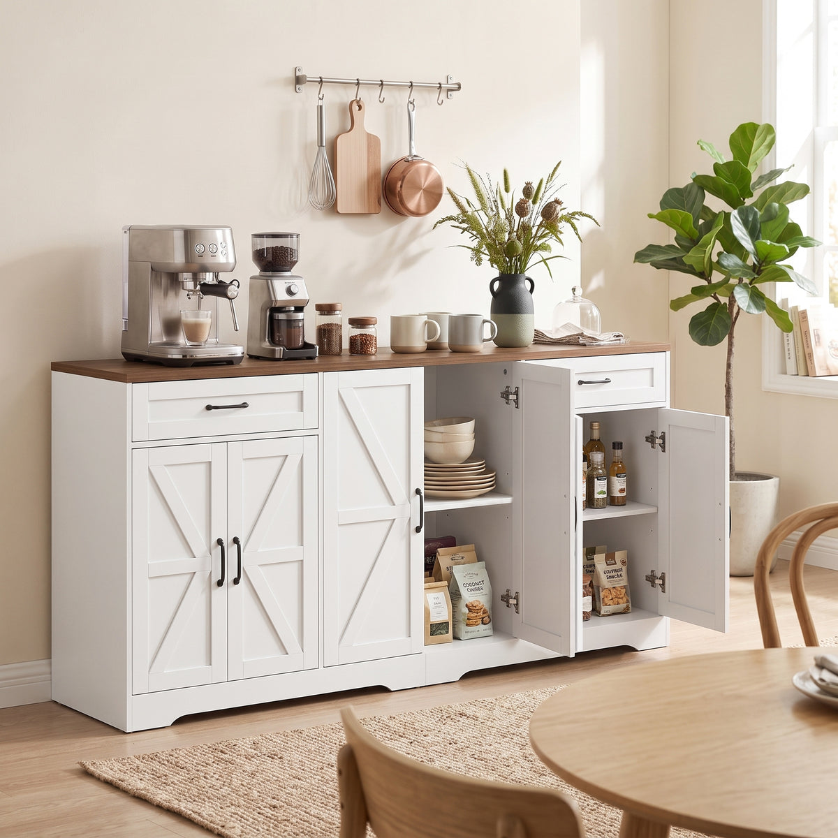 Aparador de comedor estilo rústico 180 cm
