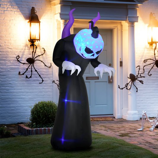 Inflatable Halloween Ghost LED Flame Effect 7ft