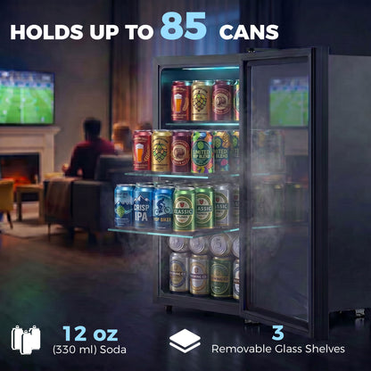 Refrigerador para bebidas de 60 litros con puerta de vidrio