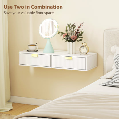 Modern floating bedside tables — Set of 2