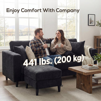 L-Shaped Sectional Sofa with Reversible Chaise