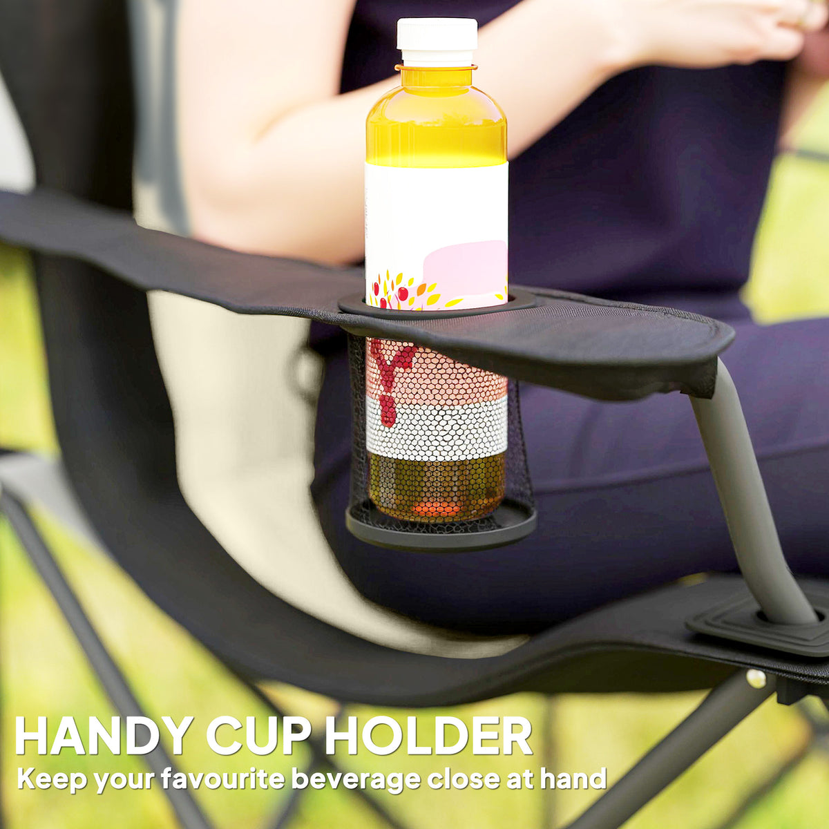 High Back Folding Camping Chairs with Cup Holder