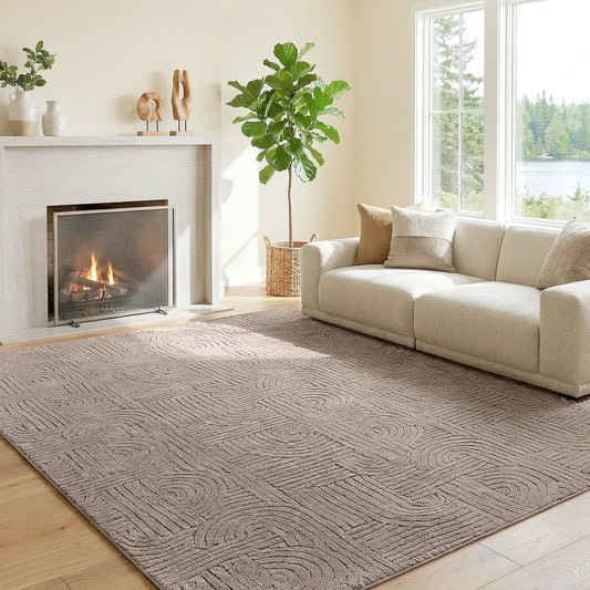 Faux fur area rug
