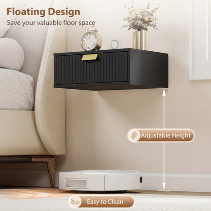 Modern floating bedside tables — Set of 2