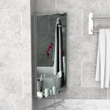 Wall mounted stainless steel bathroom corner mirror cabinet