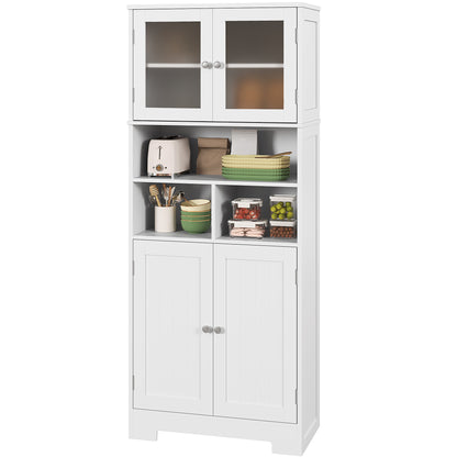 Armario de cocina independiente con puertas de cristal