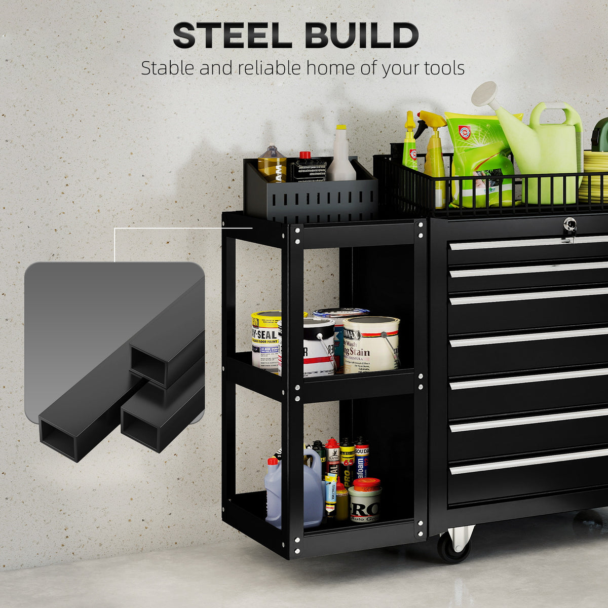 7-drawer rolling tool chest