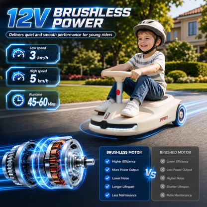 Electric wiggle car for kids with two speeds