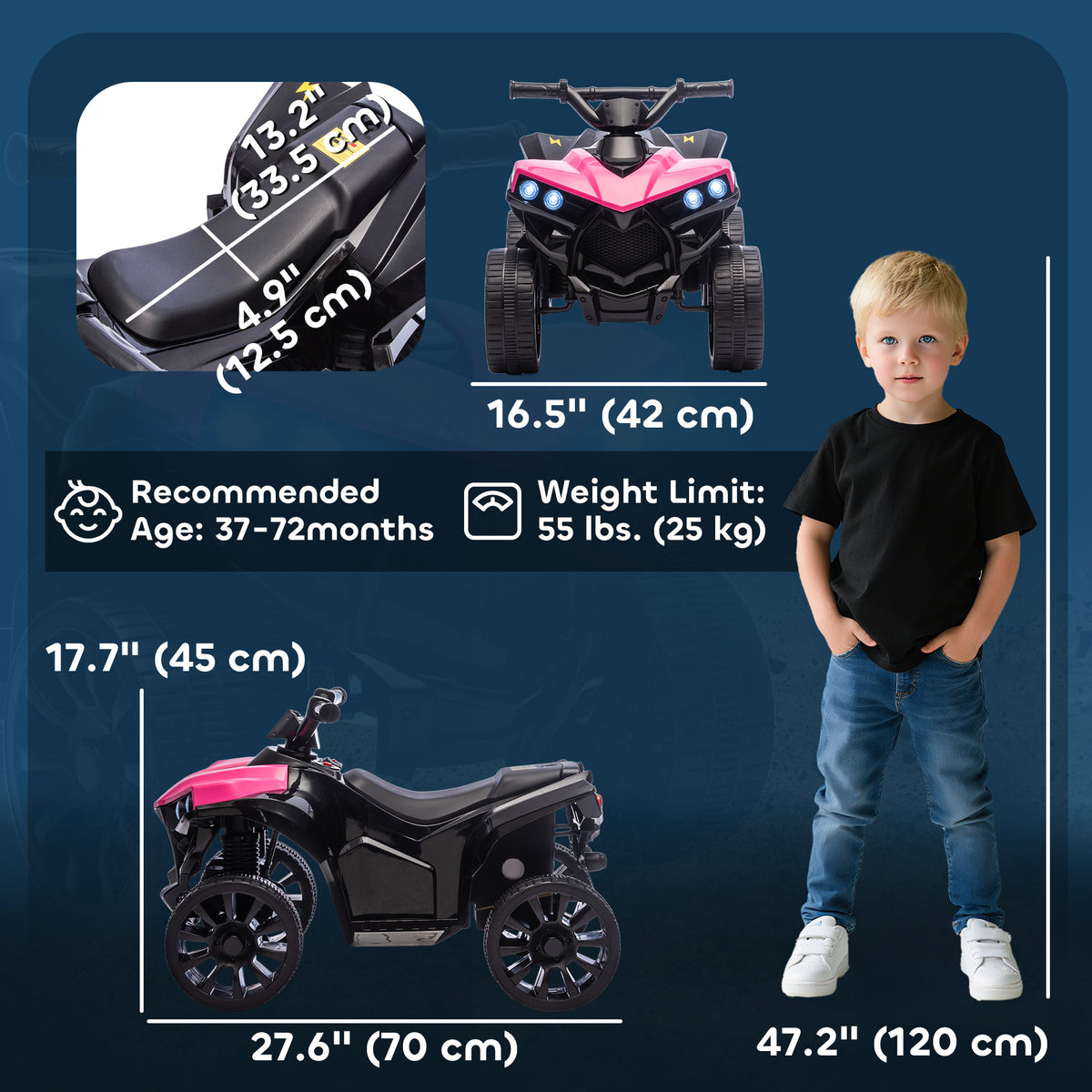 Kids Electric ATV 6V with Music and LED Headlights