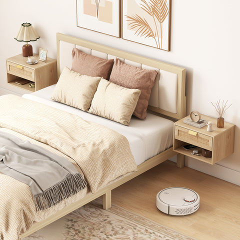 Floating bedside table wall-mounted nightstand — Set of 2