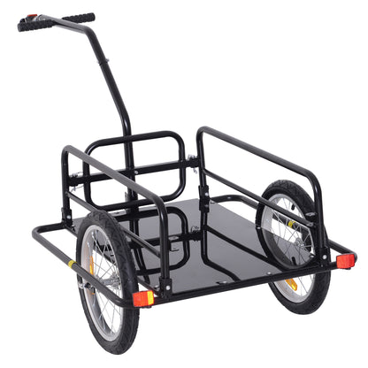 Folding Bike Cargo Trailer with Universal Hitch