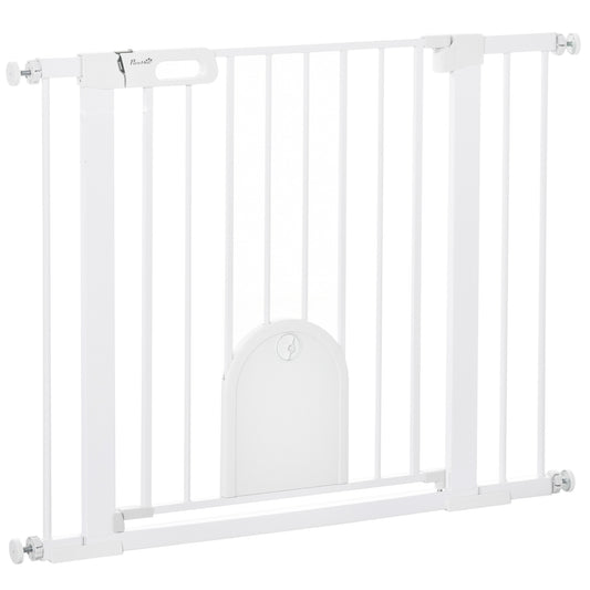 Extra-Wide Dog Gate with Small Pet Door