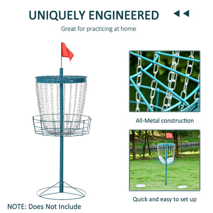 Portable Disc Golf Basket 24-Chain with Carry Bag
