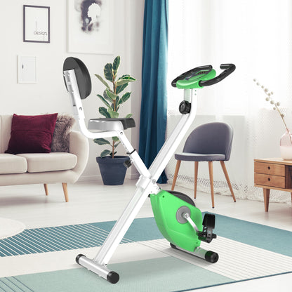 Foldable indoor stationary bike with magnetic resistance