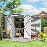 Galvanized Steel Storage Shed 4.6 x 9 ft