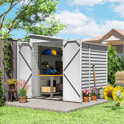 Galvanized Steel Storage Shed 4.6 x 9 ft