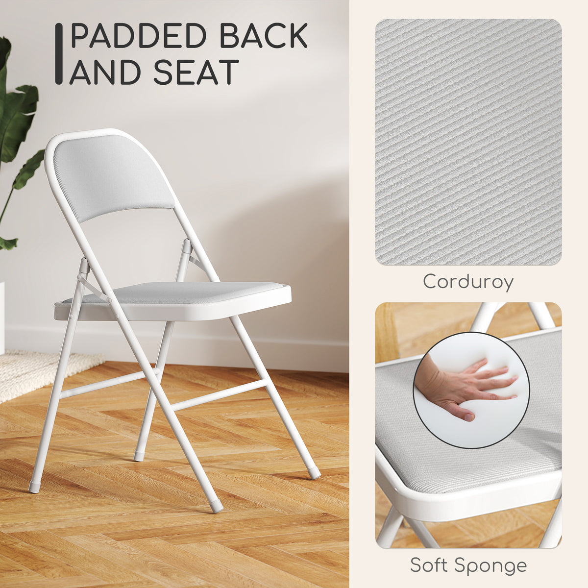 Set of 4 metal folding chairs