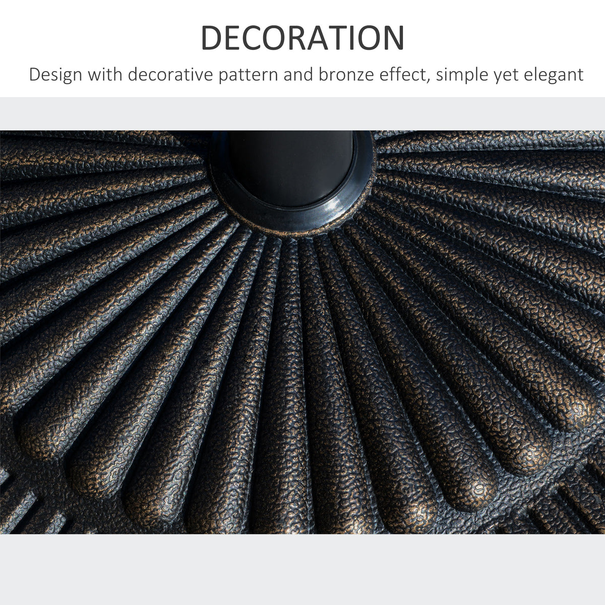 Round Resin Patio Umbrella Base Decorative Design