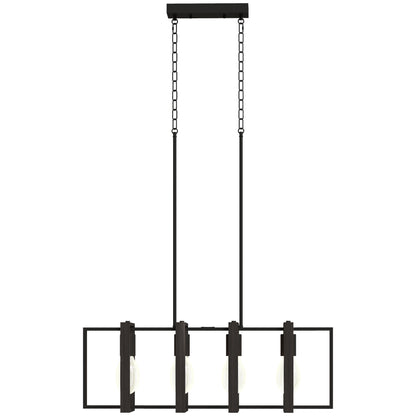 Farmhouse Linear Pendant Light 4 Rotatable Frames
