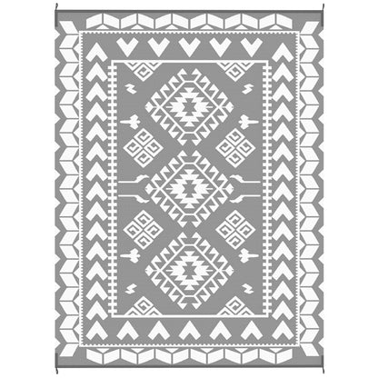 Alfombra de exterior reversible 9' x 12' — gris