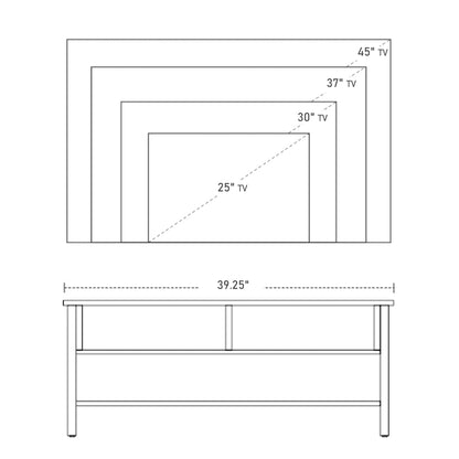 Industrial TV stand for 114 cm screen