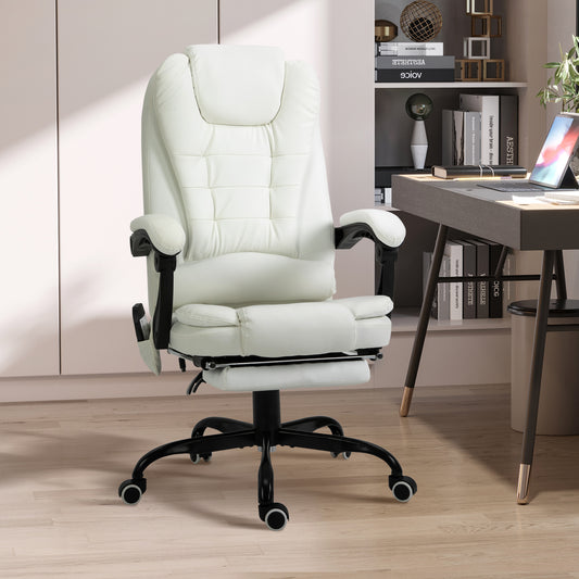 Silla de oficina de masaje reclinable con reposapiés