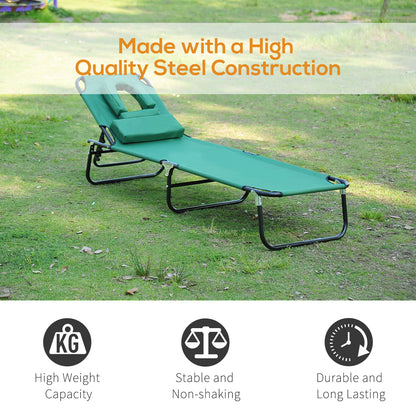 Folding lounge chair with face hole 3 positions