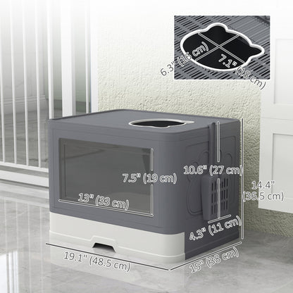 Caja de arena cerrada para gatos