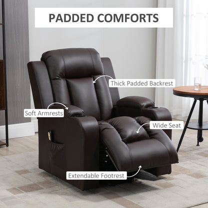 Sillón reclinable y elevador eléctrico de cuero sintético