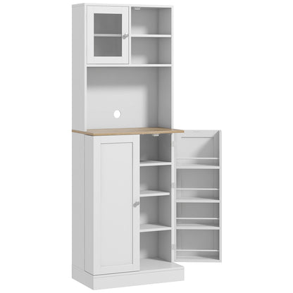 Armario de cocina despensa con puertas de vidrio