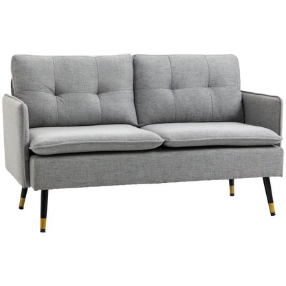 Loveseat Sofa Button Tufted Linen S Spring