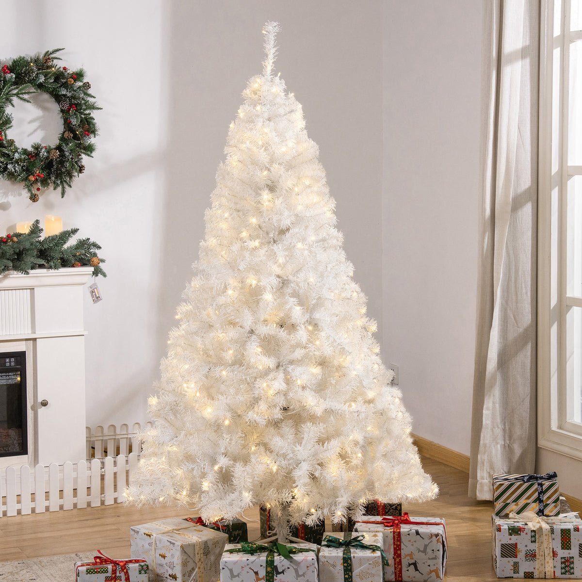 Pre-Lit Artificial Christmas Tree 6 ft