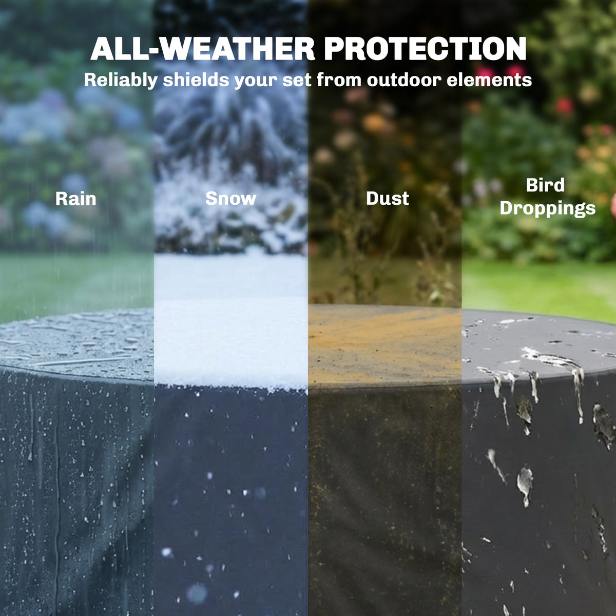 Heavy Duty Round Patio Furniture Cover Waterproof