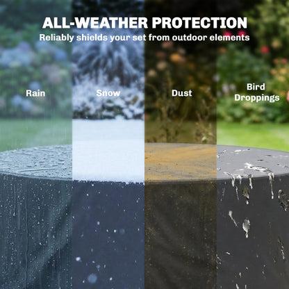 Heavy Duty Round Patio Furniture Cover Waterproof
