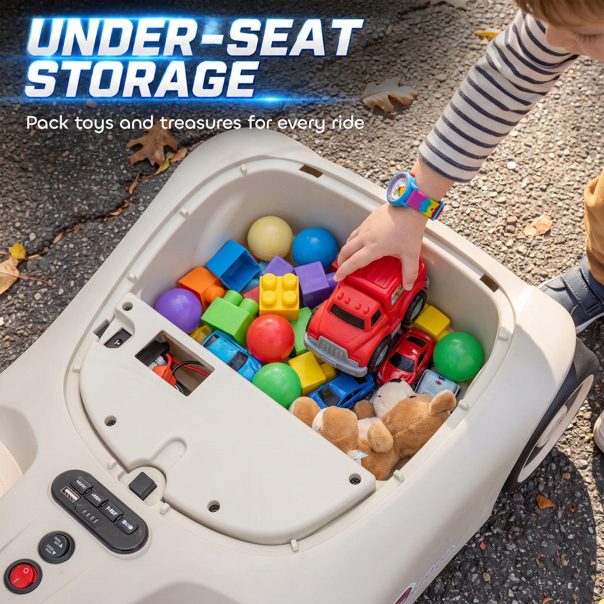 Electric wiggle car for kids with two speeds