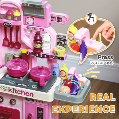 Kids Play Kitchen with Accessories and Sounds — Set of 33