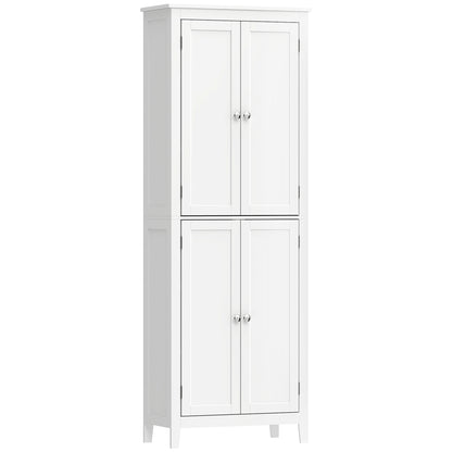Freestanding Narrow Bathroom Storage Cabinet with Adjustable Shelves