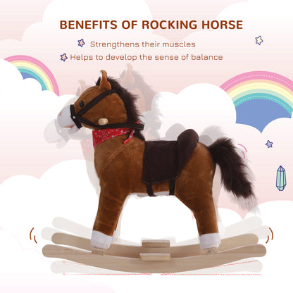 Plush Rocking Horse with Realistic Sounds